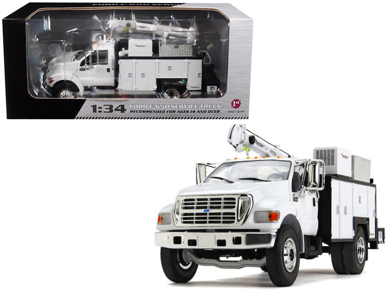 Ford F-650 w White Diecast Model Service Truck
