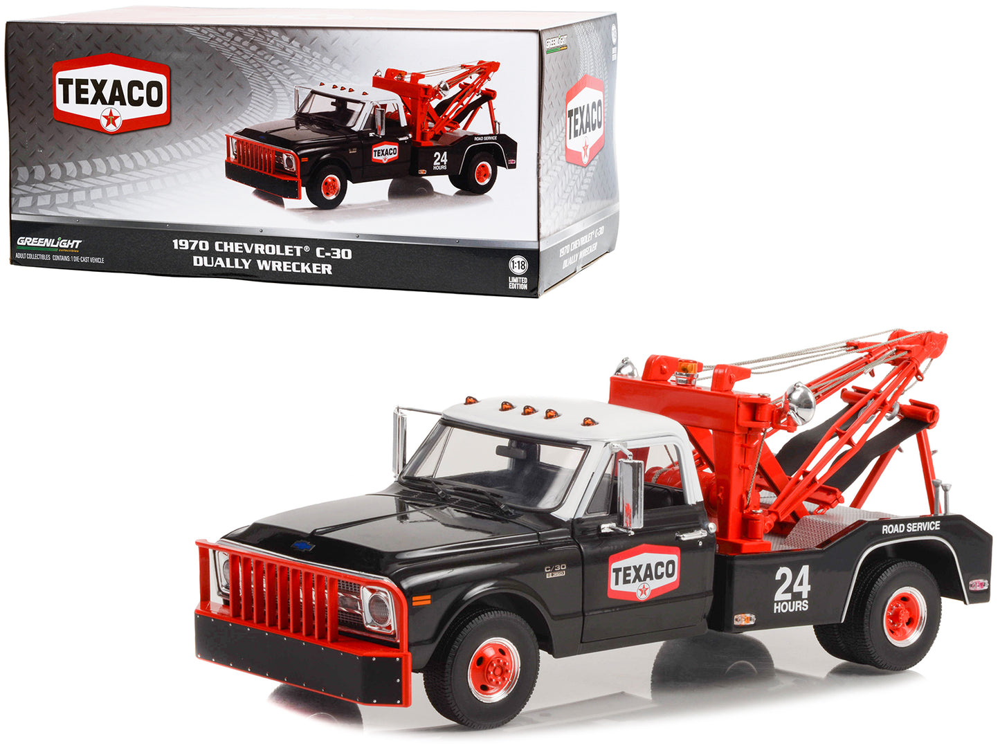 1970 Chevrolet C-30 Black Diecast Model Tow Truck