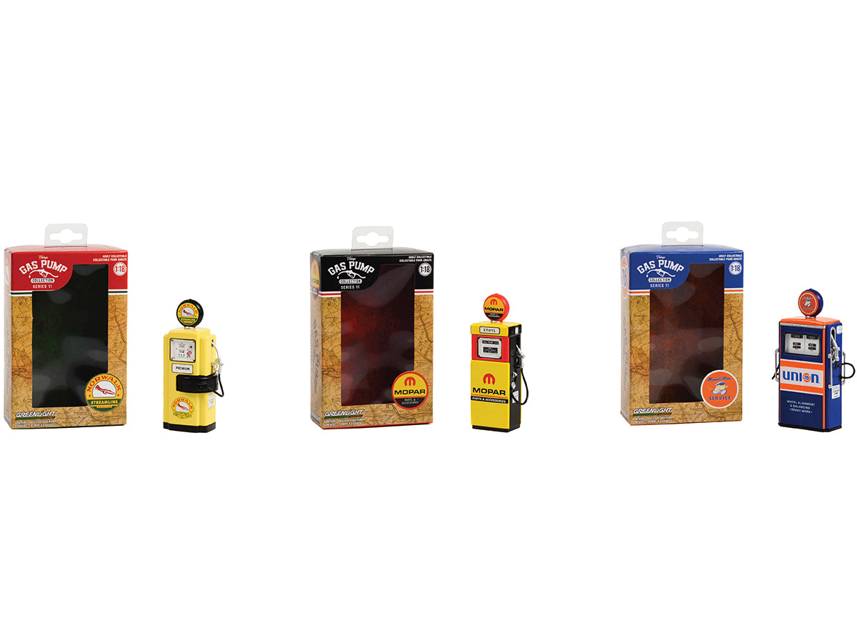 Vintage Gas Pump Set Diecast Model Gas Pump