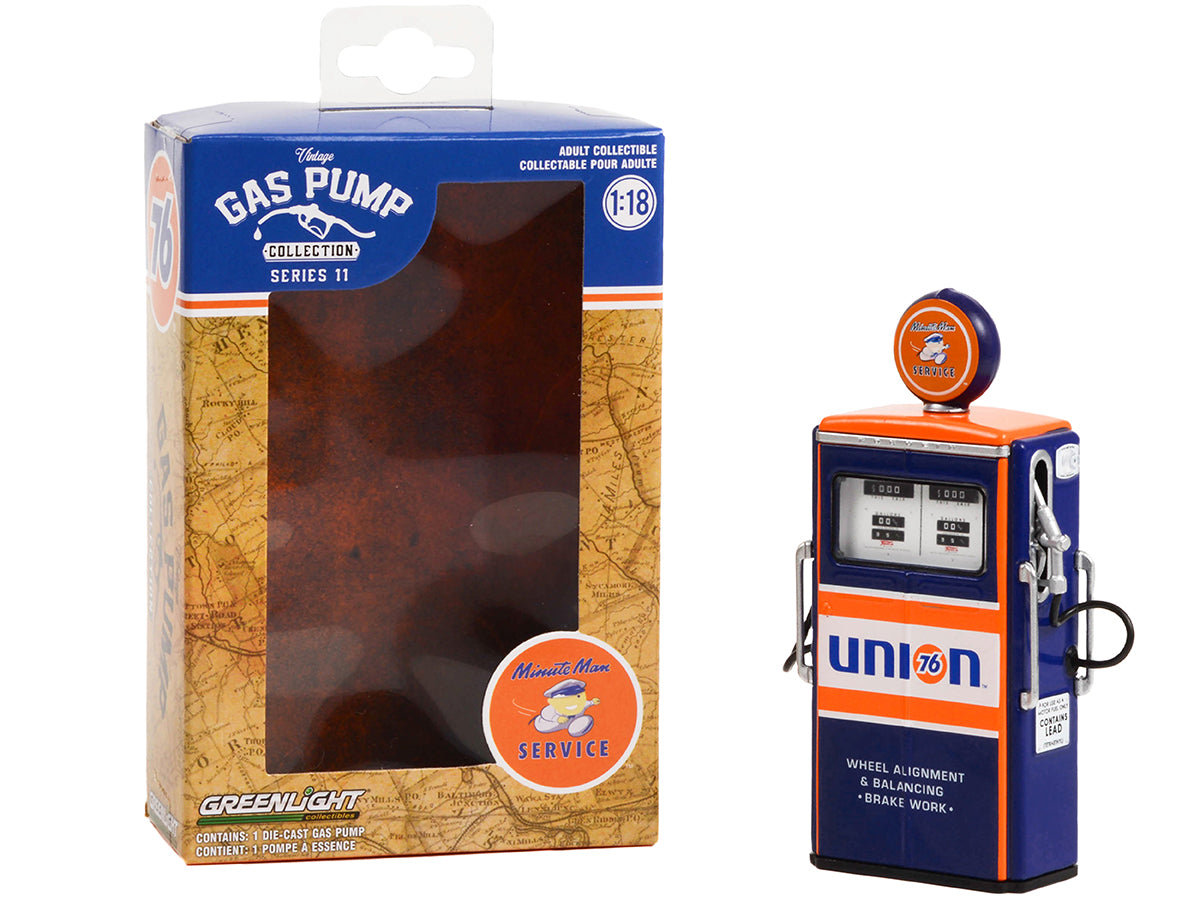 1954 Tokheim 350 Twin Blue Diecast Model Gas Pump