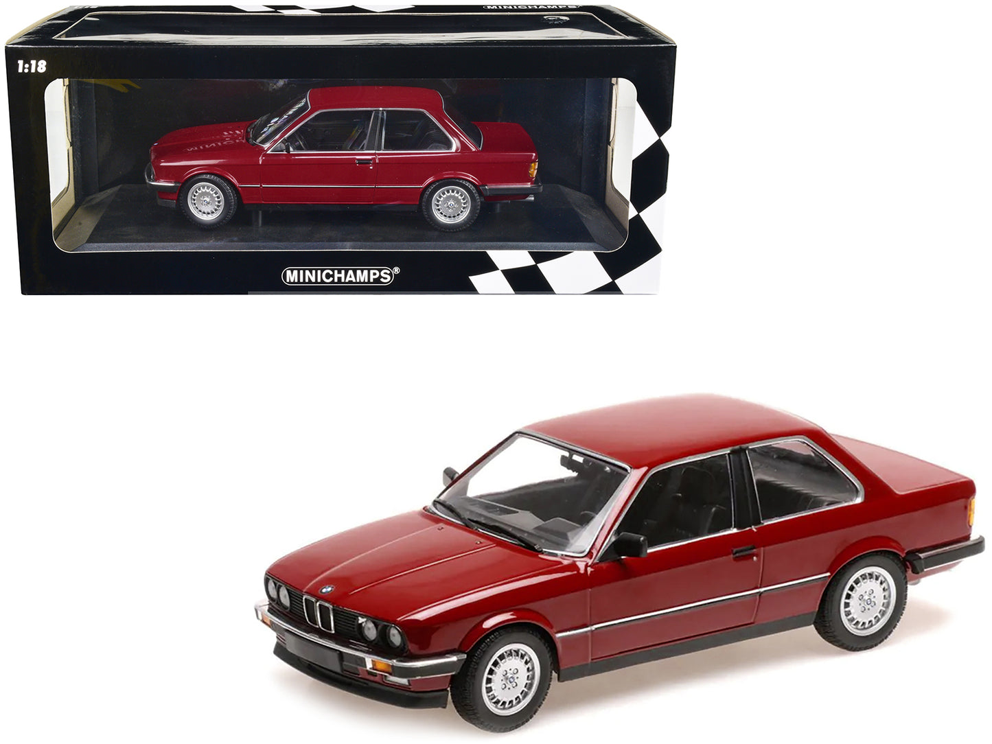 1982 BMW 323i Carmine Red Diecast Model Car