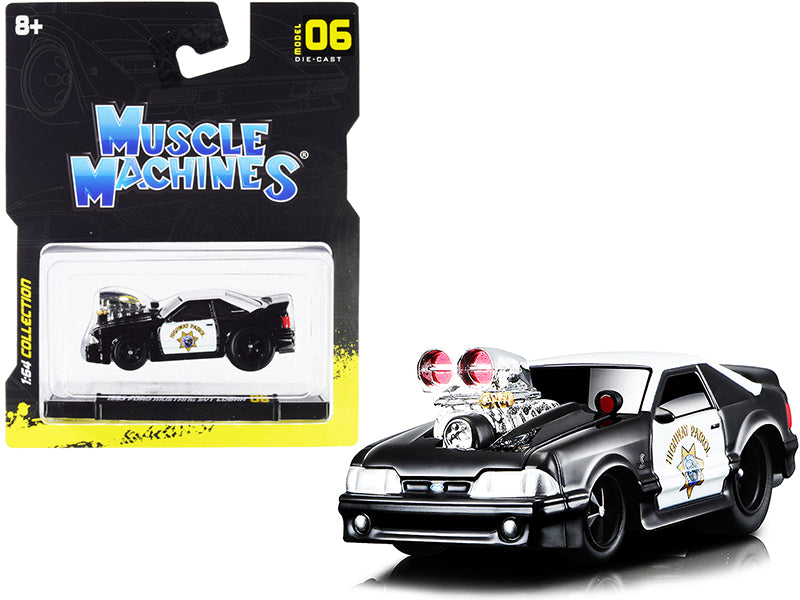 1993 Ford Mustang SVT Black & White Diecast Model Car