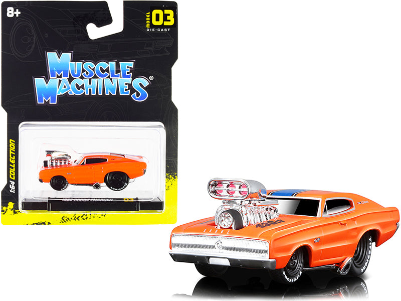 1966 Dodge Charger 426 Orange Diecast Model Car