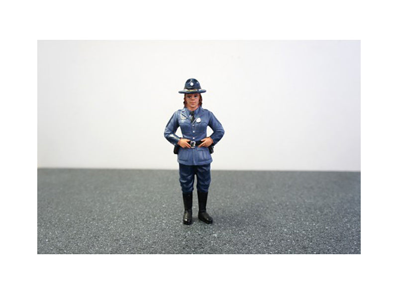 State Trooper Sharo Diecast Model Police Officer Figure Law Enforcement