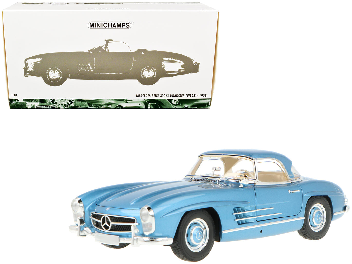 1958 Mercedes-Benz 300 Blue Diecast Model Car