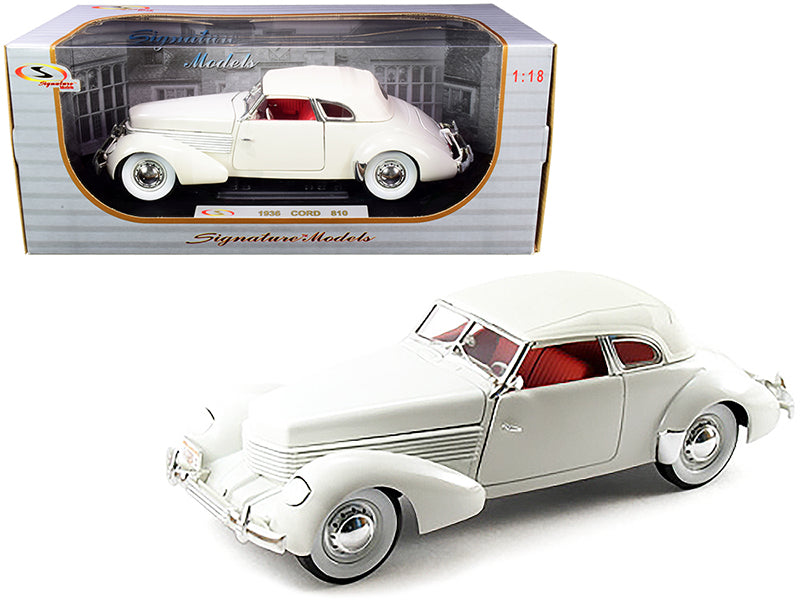 1936 Cord 810 Coupe White Diecast Model Car