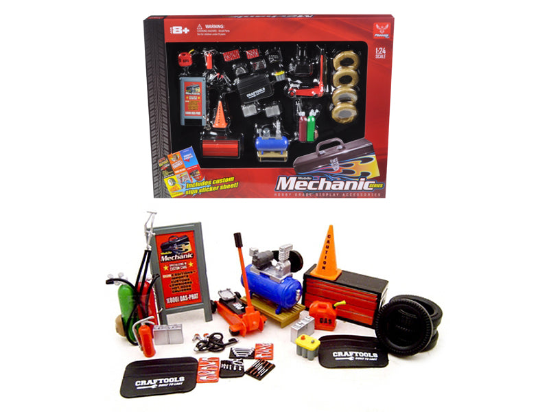 Mechanic Garage Accessories Set Model Tools & Equipment