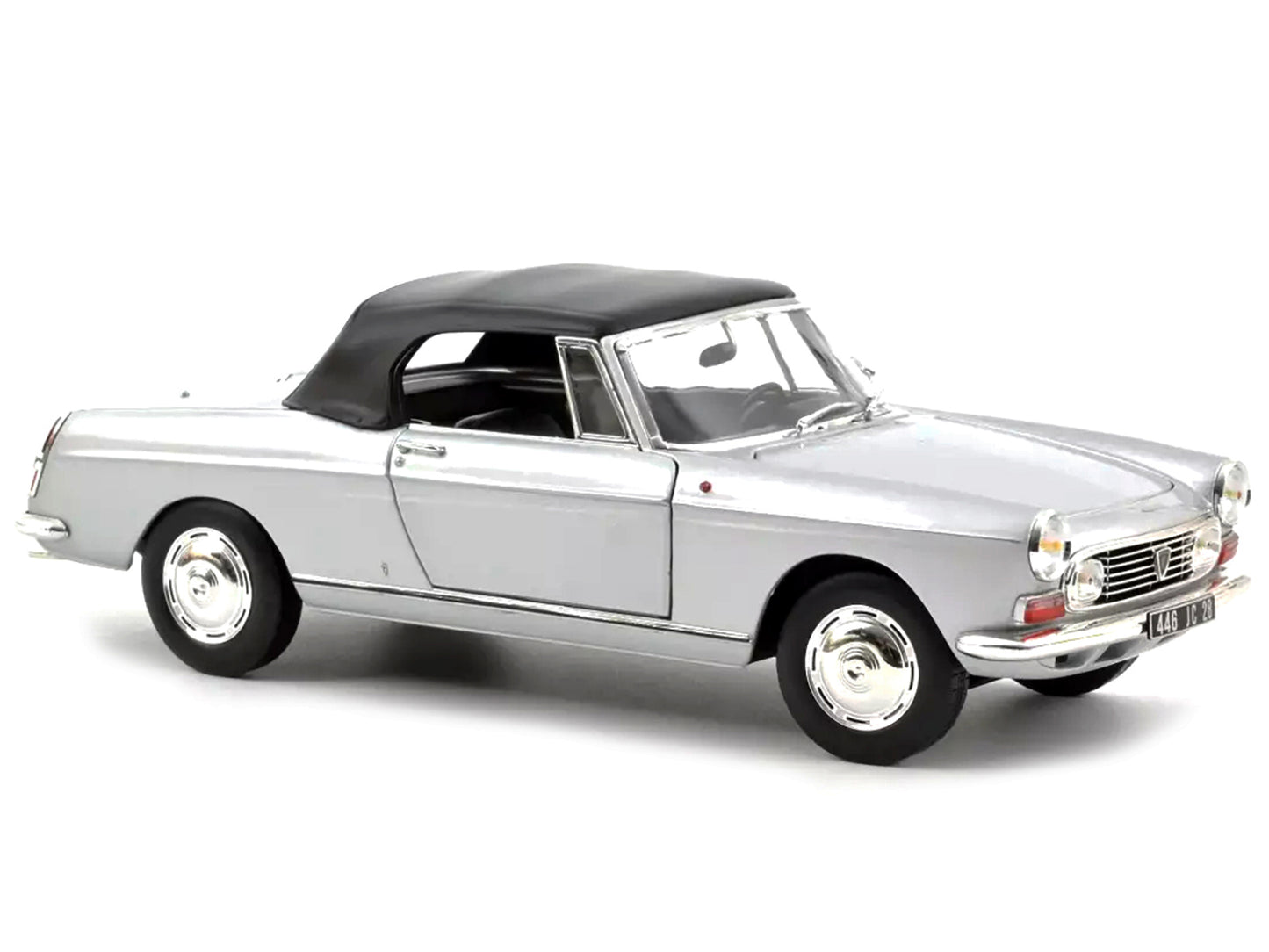 1967 Peugeot 404 Cabriolet Silver Diecast Model Car