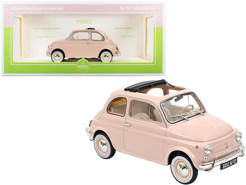 1968 Fiat 500L Pink Diecast Model Car