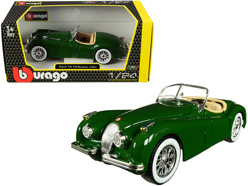 1951 Jaguar XK 120 Green Diecast Model Car