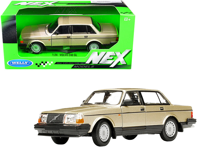 Volvo 240 GL Gold Diecast Model Car