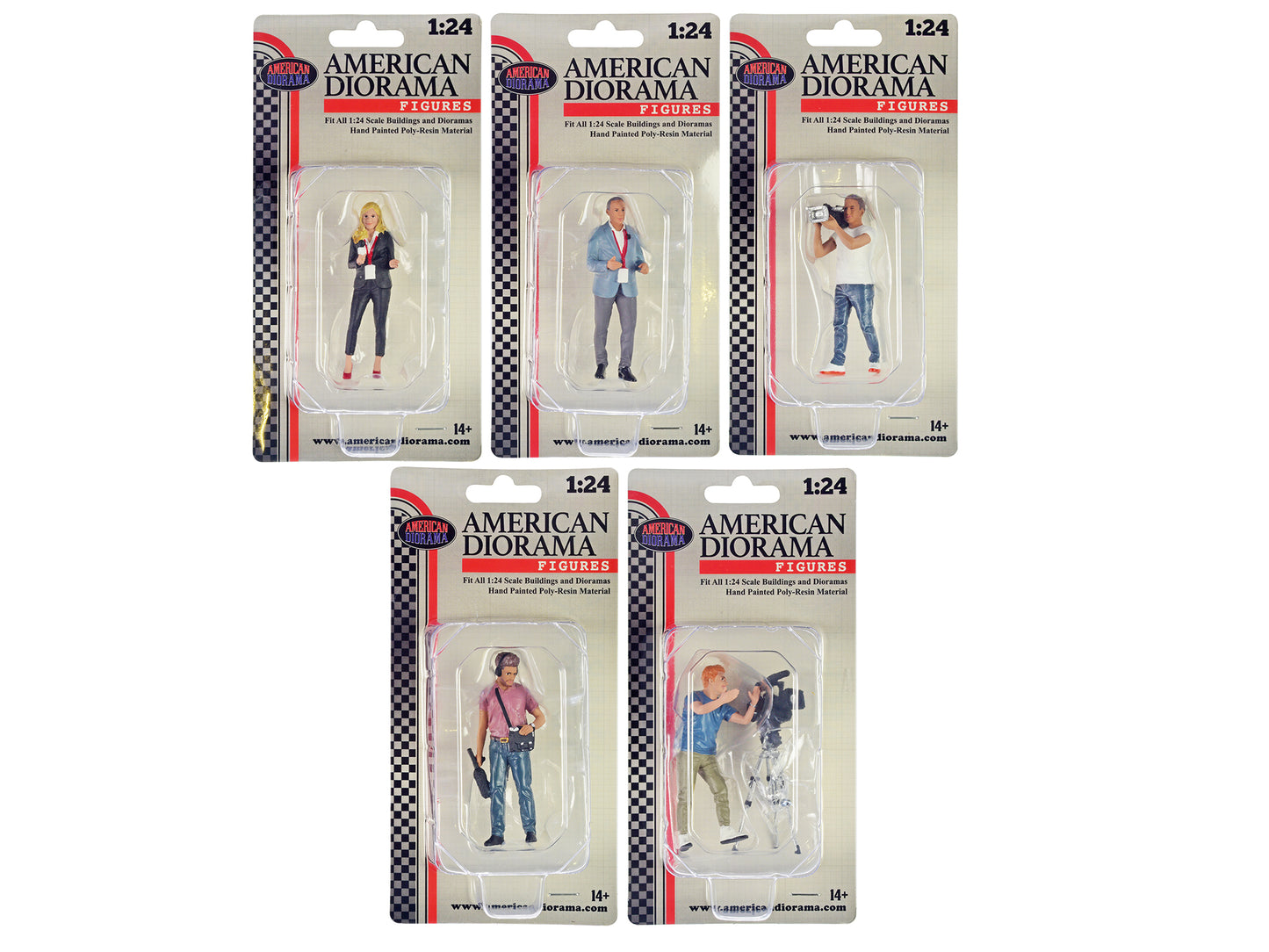 On-Air 6 piece Set of Model News Crew Figure