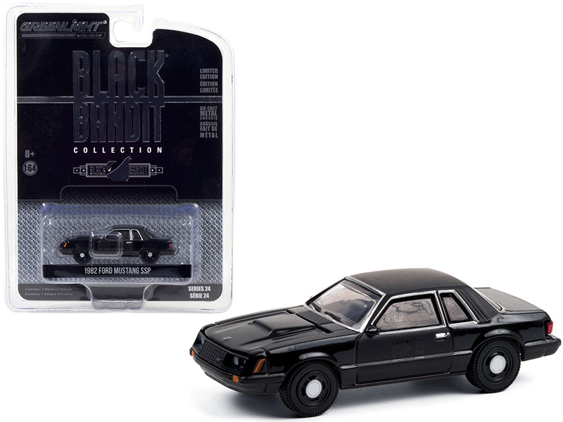 1982 Ford Mustang SSP Black Diecast Model Car
