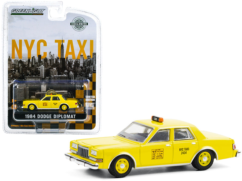 1984 Dodge Diplomat Yellow Diecast Model Car