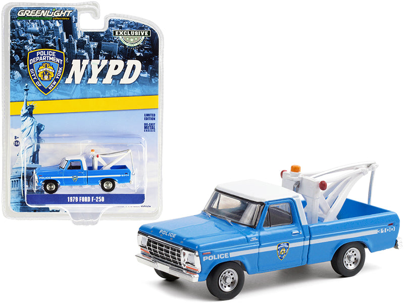 1979 Ford F-250 Blue Diecast Model Tow Truck