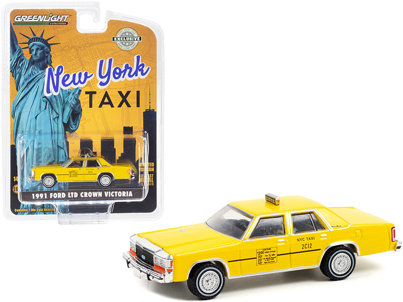 1991 Ford LTD Crown Yellow Diecast Model Car