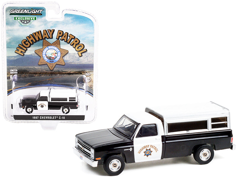1987 Chevrolet C-10 Black & White Diecast Model Car
