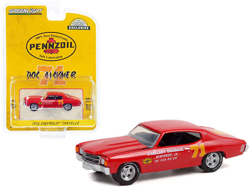 1972 Chevrolet Chevelle #71 Diecast Model Race Car