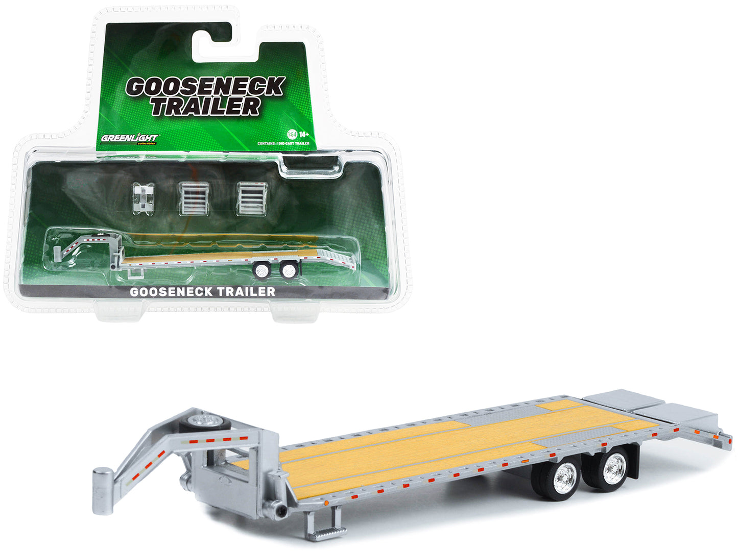 Gooseneck Primer Gray Diecast Model Commercial Trailer