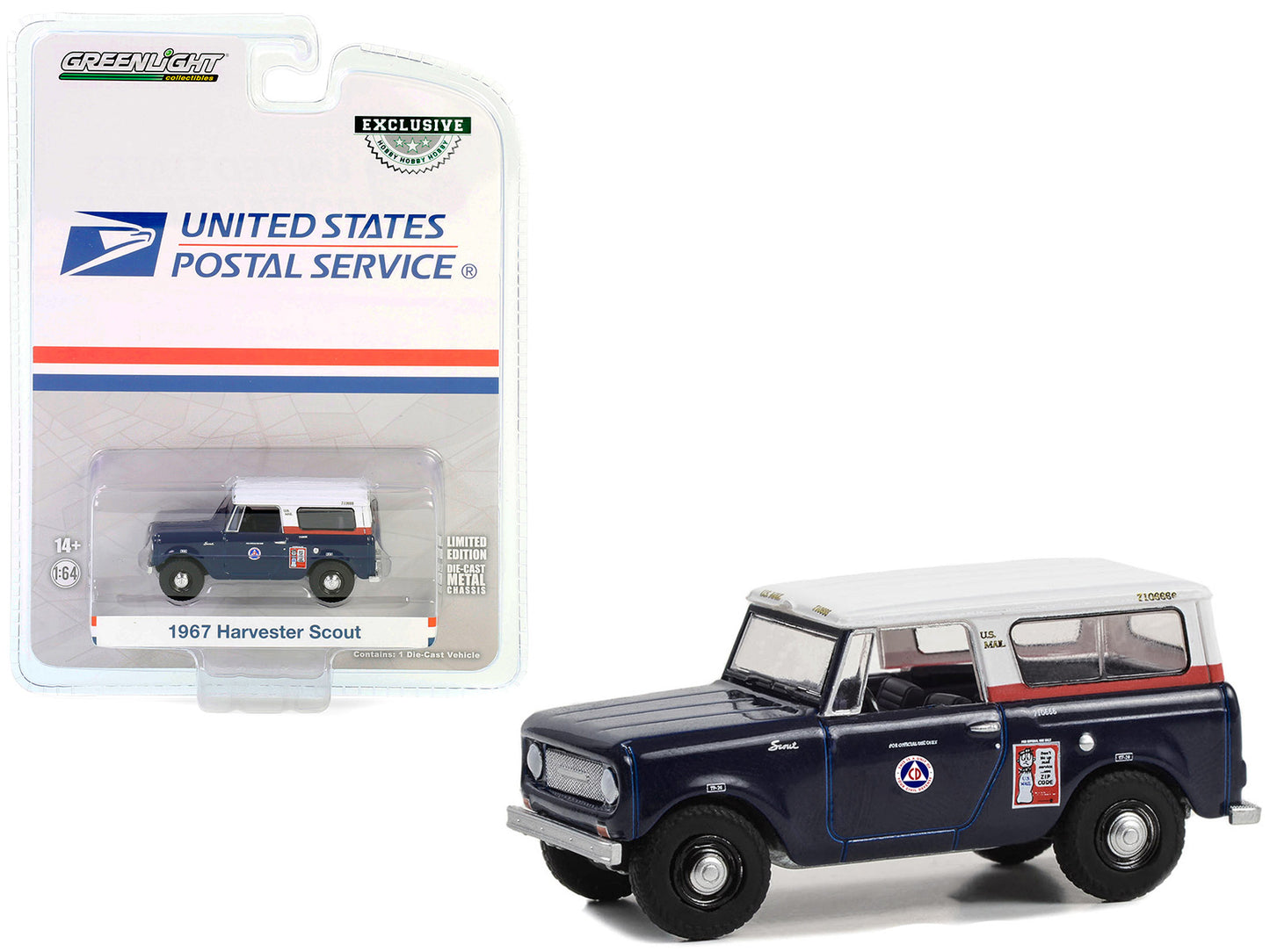 1967 Harvester Scout RHD Blue Diecast Model Car
