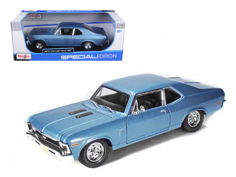 1970 Chevrolet Nova SS Blue Diecast Model Car
