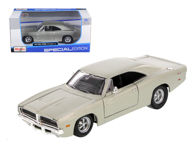 1969 Dodge Charger R Silver Diecast Model Car