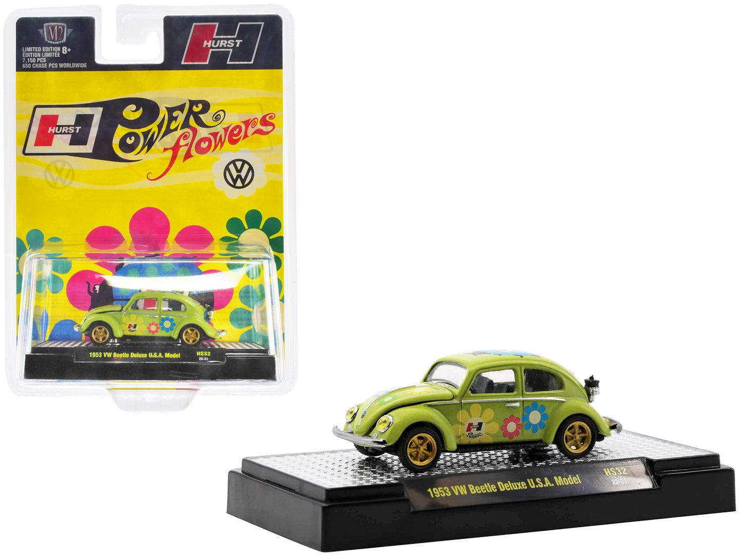 1953 Volkswagen Beetle Deluxe Green Diecast Model Car