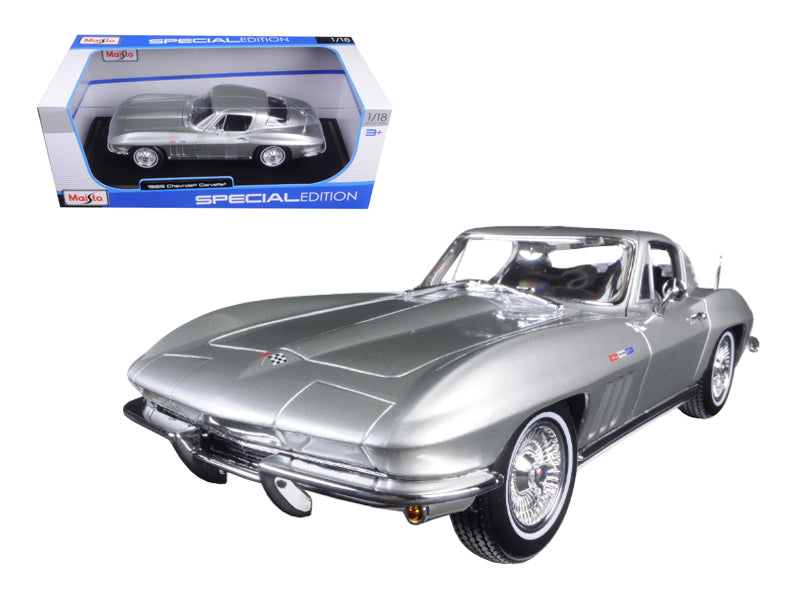 1965 Chevrolet Corvette Silver Diecast Model Car