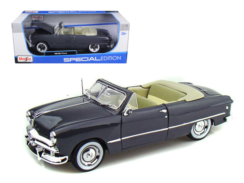 1949 Ford Convertible Gray Diecast Model Car