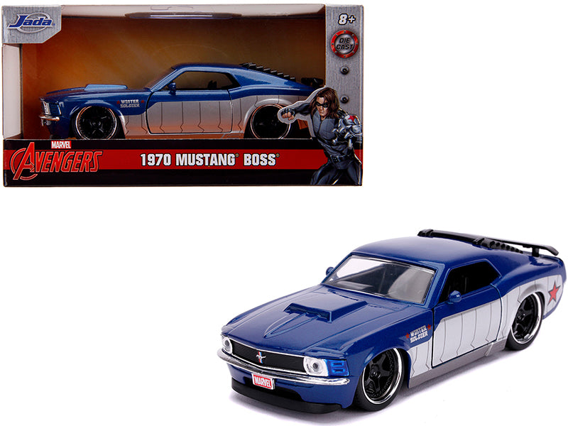 1970 Ford Mustang Boss Blue Diecast Model Car