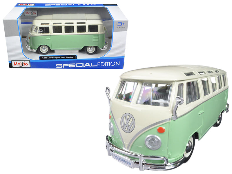 VolkswagenSamba Bus Green Diecast Model Van