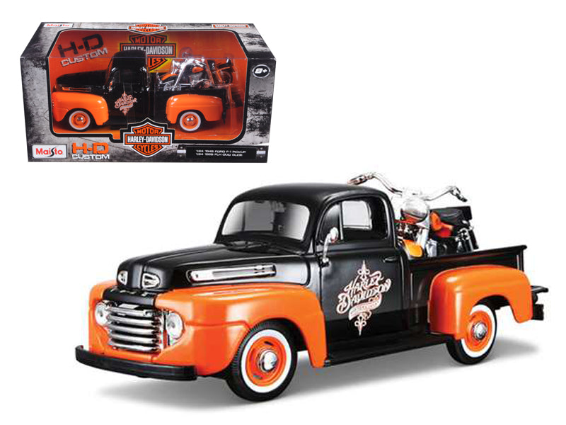 1948 Ford F-1 Orange Diecast Model Pickup Truck