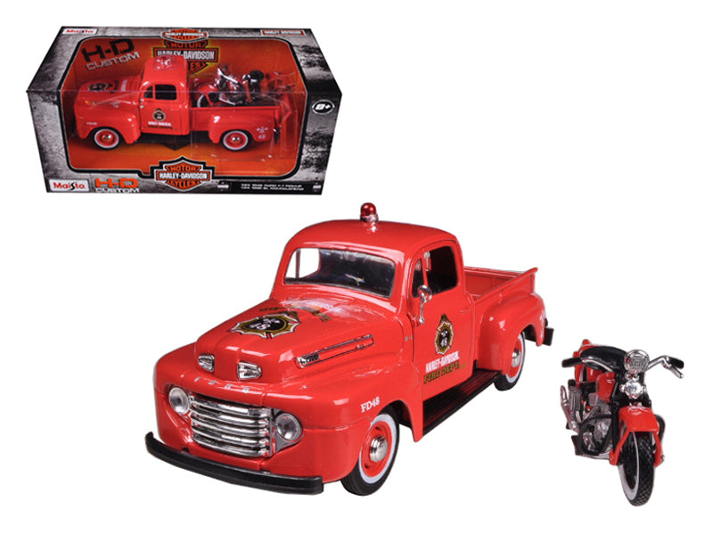 1948 Ford F-1 Red Diecast Model Pickup Truck