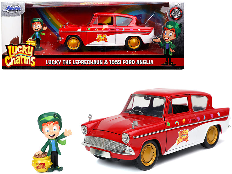1959 Ford Anglia Red Diecast Model Car