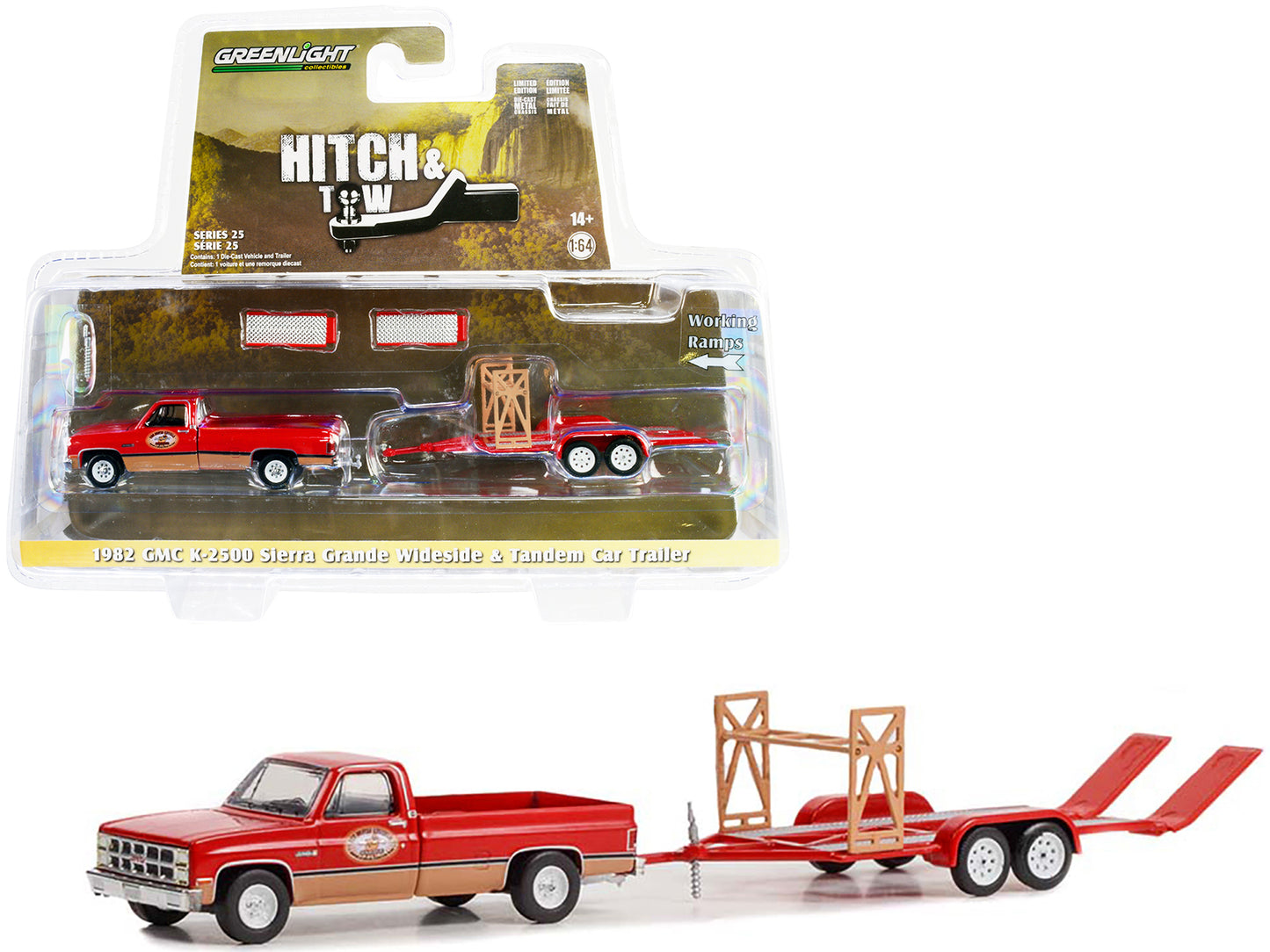 1982 GMC K-2500 Red Diecast Model Pickup Truck