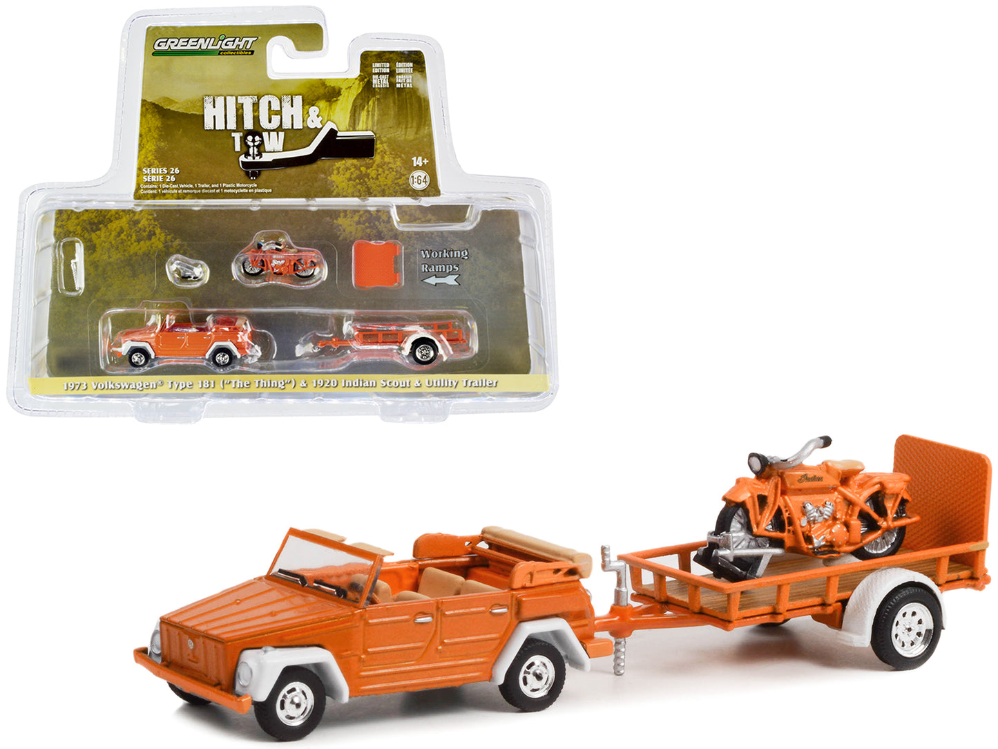 1973 Volkswagen Thing Type Orange Diecast Model Car