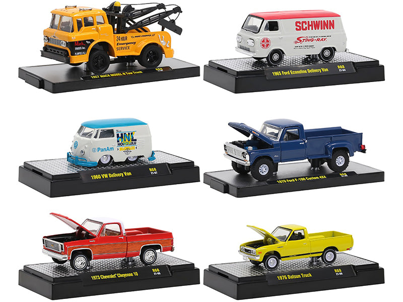 Auto Trucks 6 Piece Diecast Model Car/Truck Set