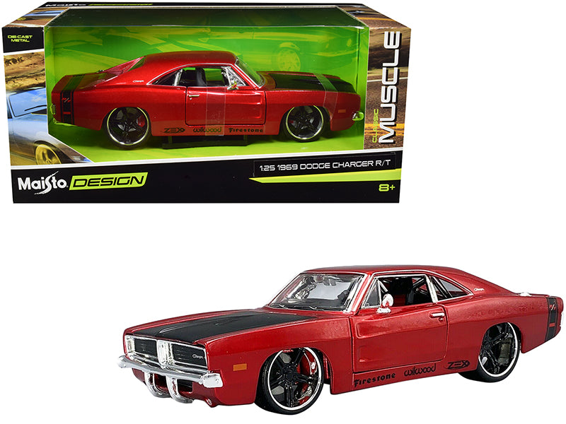 1969 Dodge Charger R Red Diecast Model Car