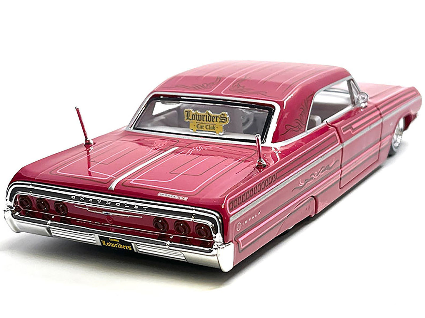 1966 Chevrolet Impala SS Pink Diecast Model Car Lowriders