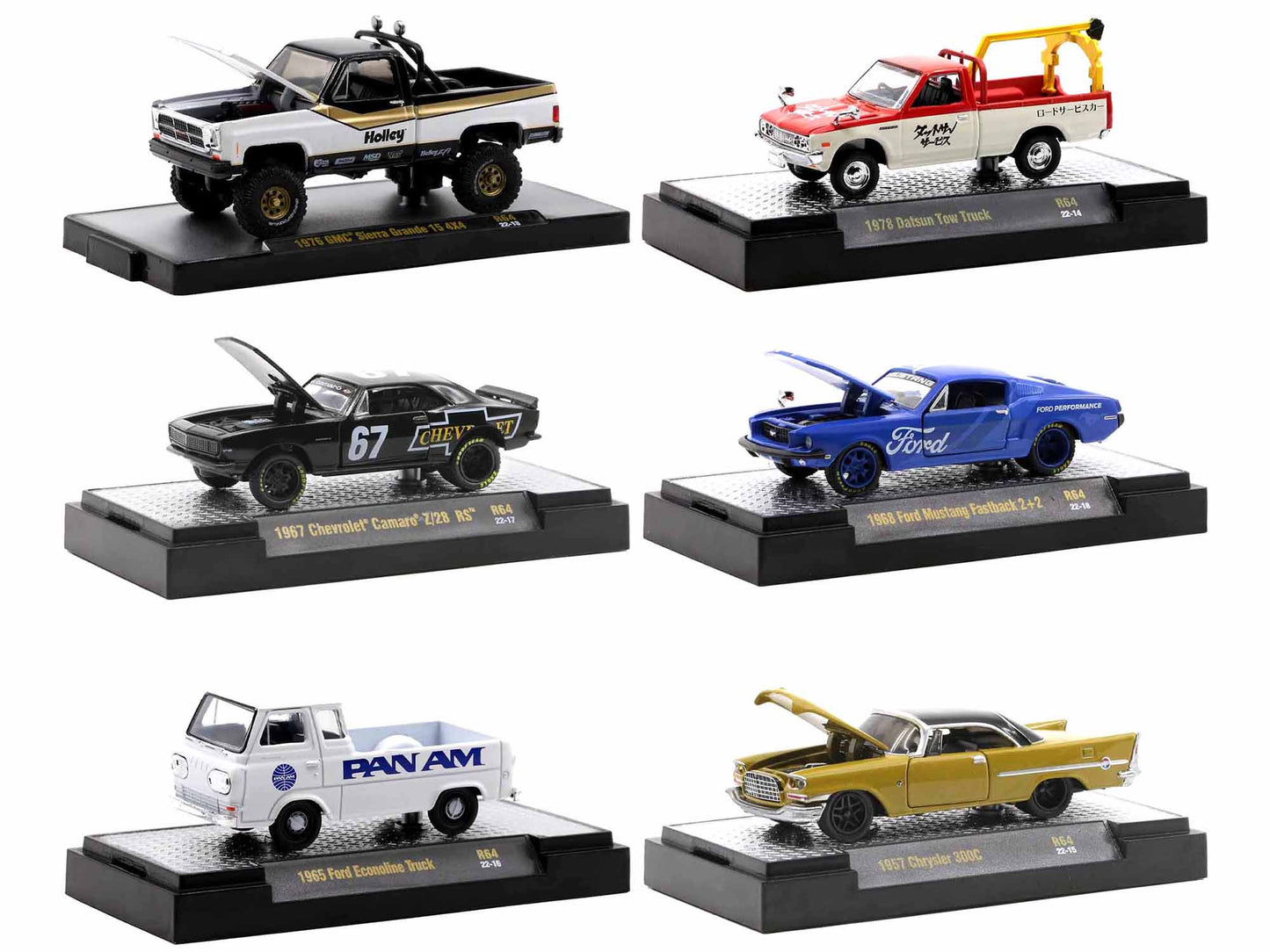 Auto Meets 6 Piece Diecast Model Car/Truck Set
