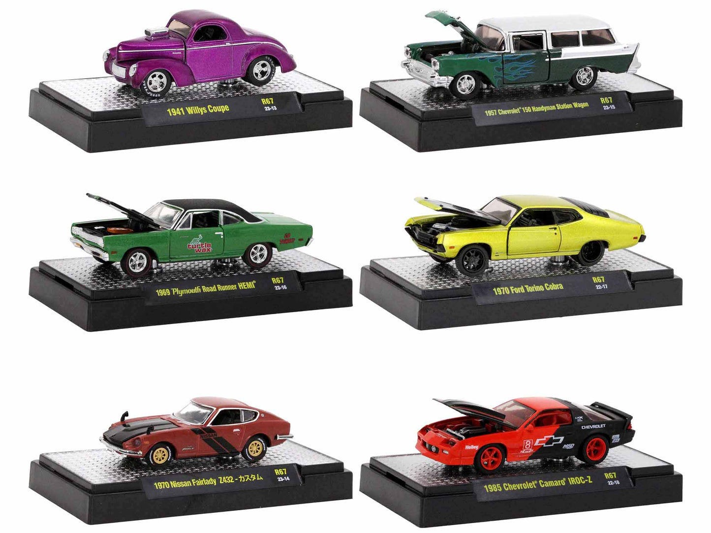 Auto Meets 6 Piece Diecast Model Car/Truck Set