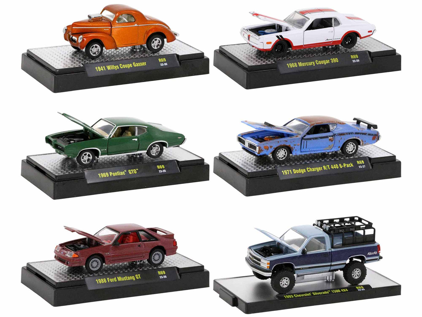 Auto Meets 6 Piece Diecast Model Car/Truck Set