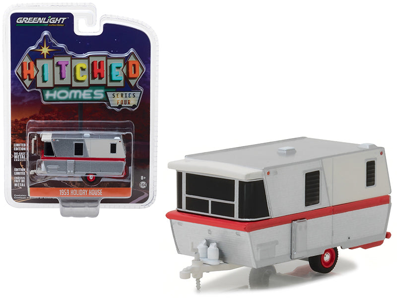 1959 Holiday House Travel Silver Diecast Model Travel Trailer