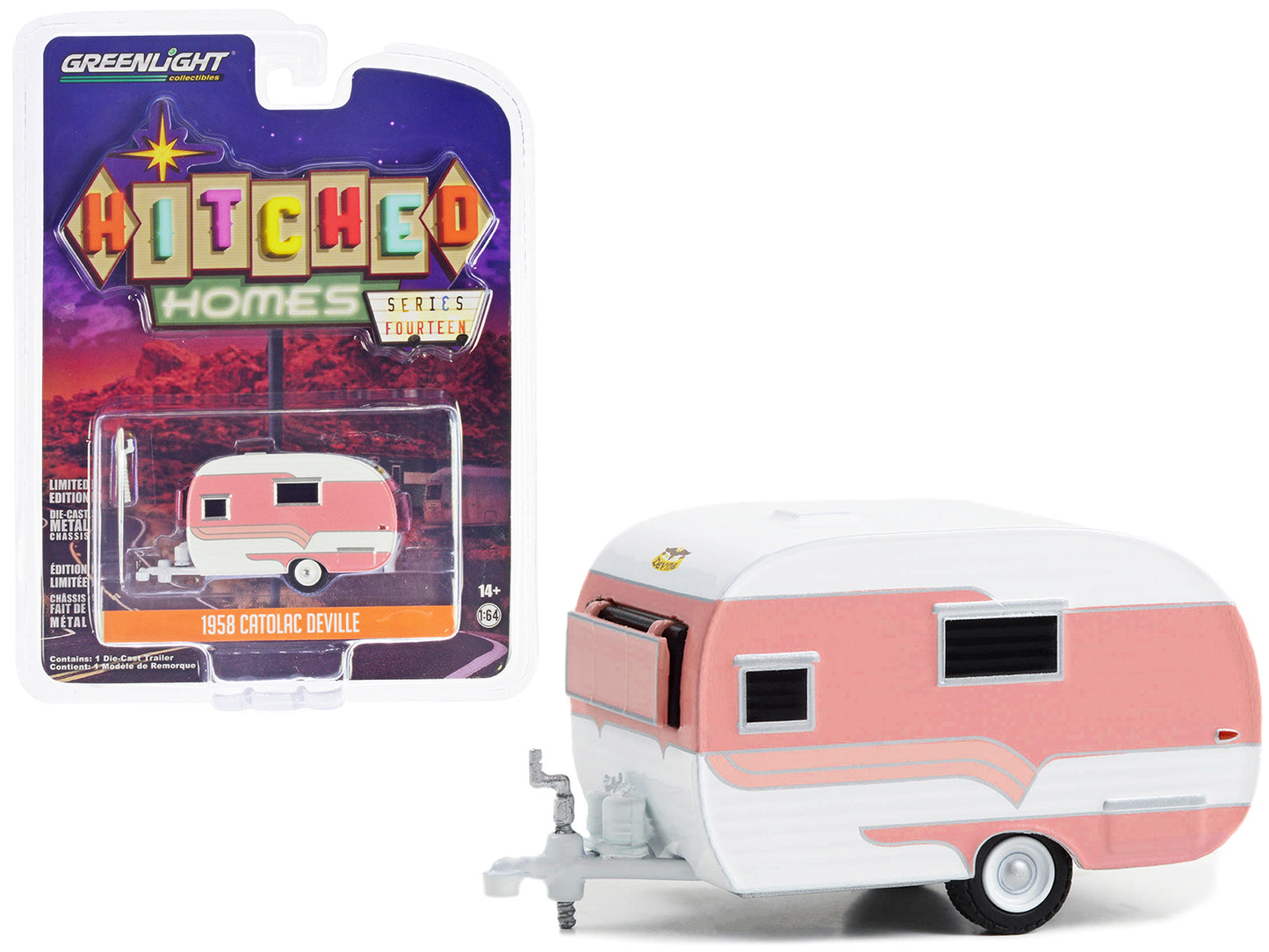 1958 Catolac DeVille Travel Pink Diecast Model Car