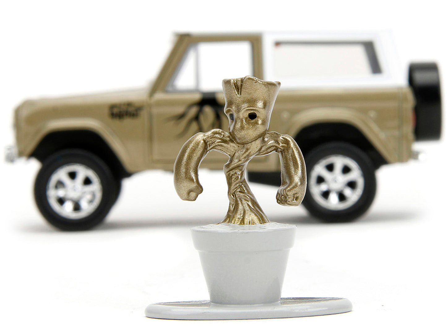 1973 Ford Bronco Gold Diecast Model Car