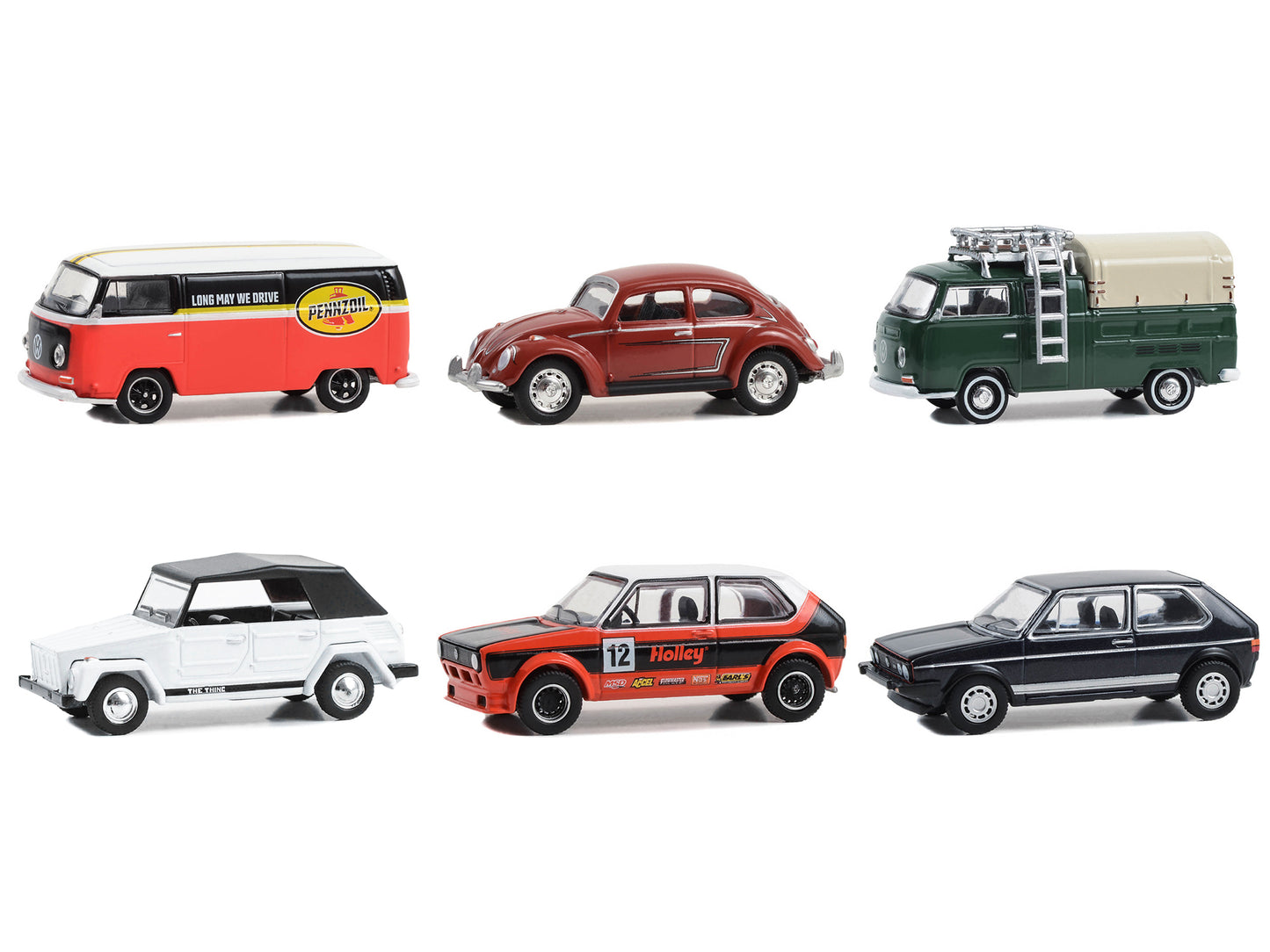 Club Vee-Dub Series Green Diecast Model Car/Truck Set