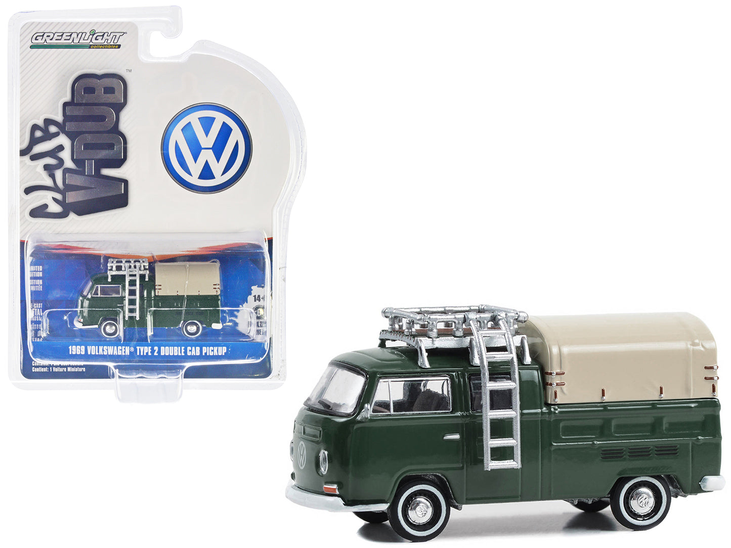 1969 Volkswagen Type 2 Green Diecast Model Pickup Truck