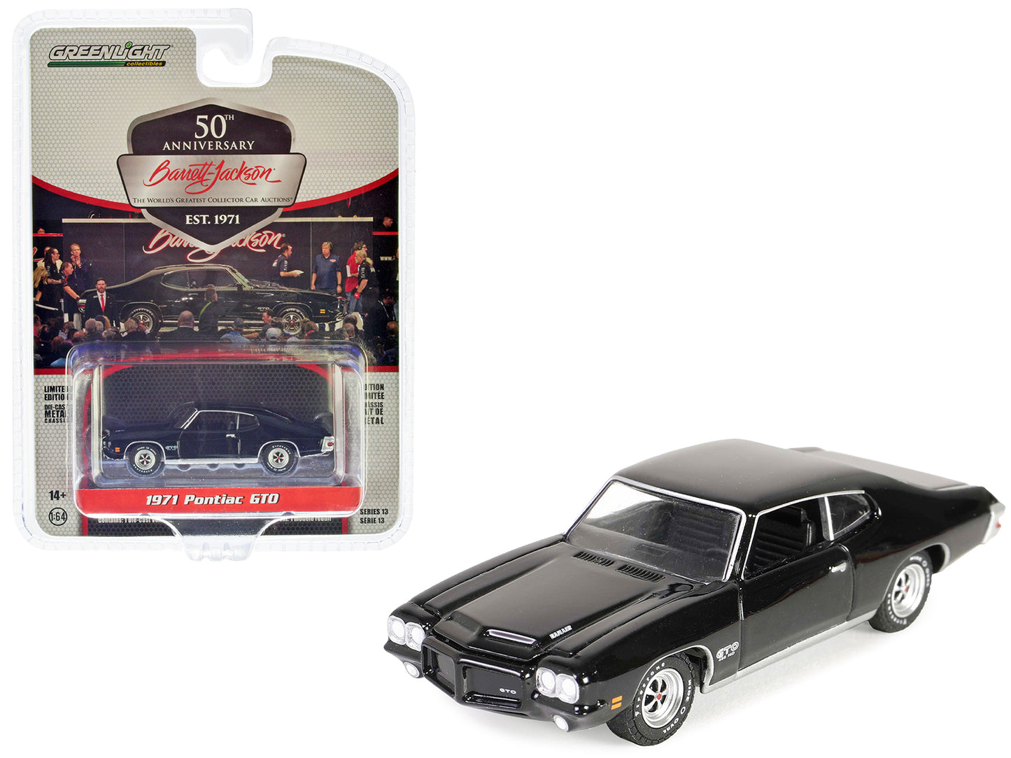 1971 Pontiac GTO Starlight Black Diecast Model Car