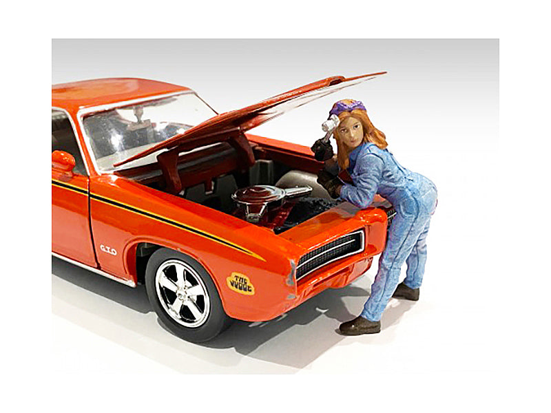 Retro Female Mechanic I Model Auto Mechanic Figure Automotive Repair