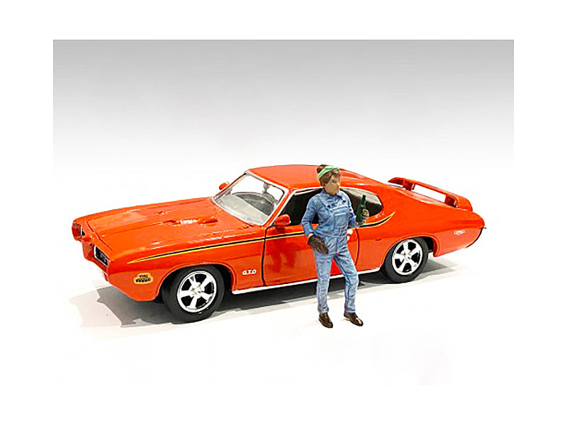 Retro Female Mechanic IV Model Auto Mechanic Figure Automotive Repair